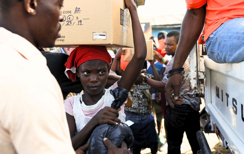 FMSC food distribution in Haiti