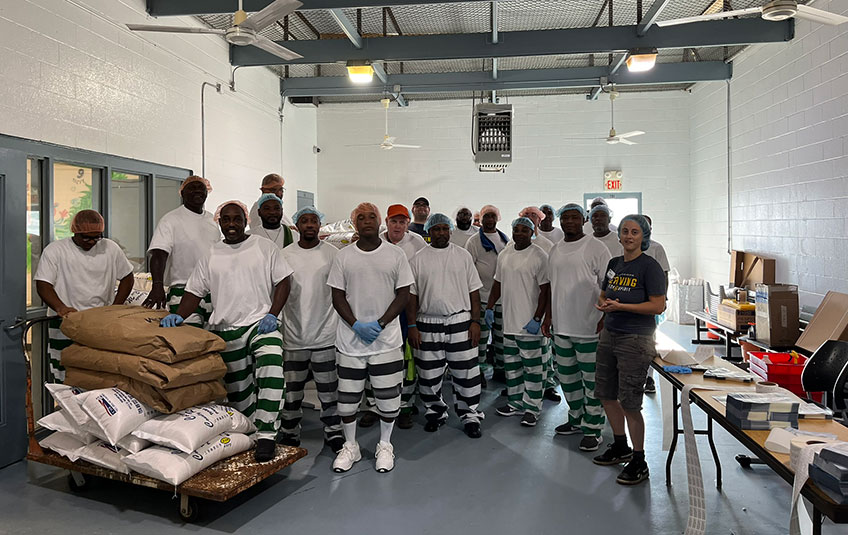 incarcerated men with an FMSC volunteer facilitator