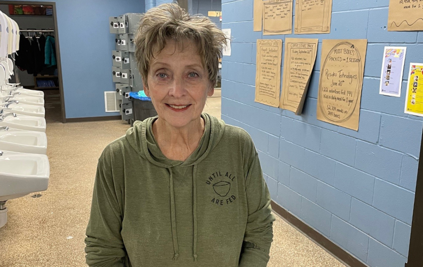 Eileen Hammerbeck volunteering at FMSC Coon Rapids.