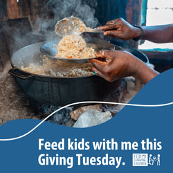 A bowl of FMSC food cooking with the text 